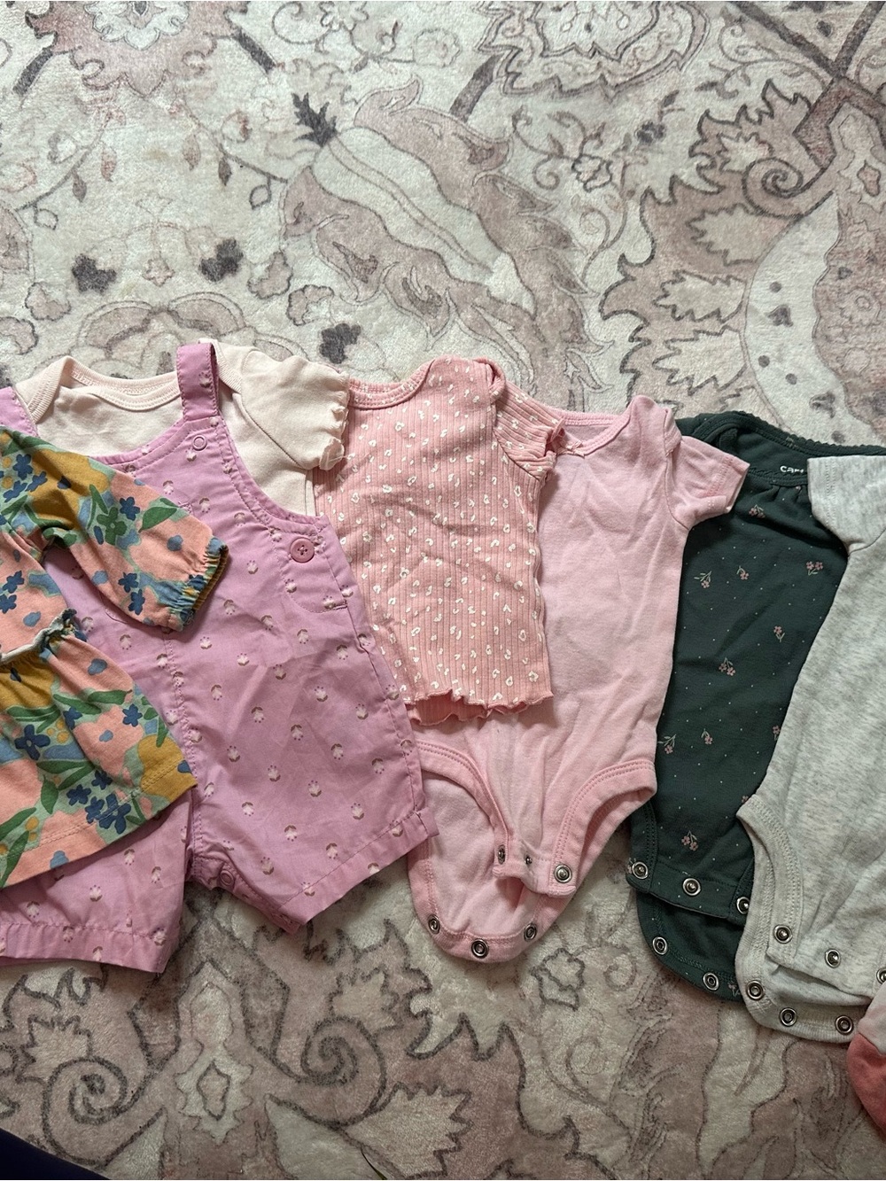 Carter's Pink and Green Baby Matching Sets